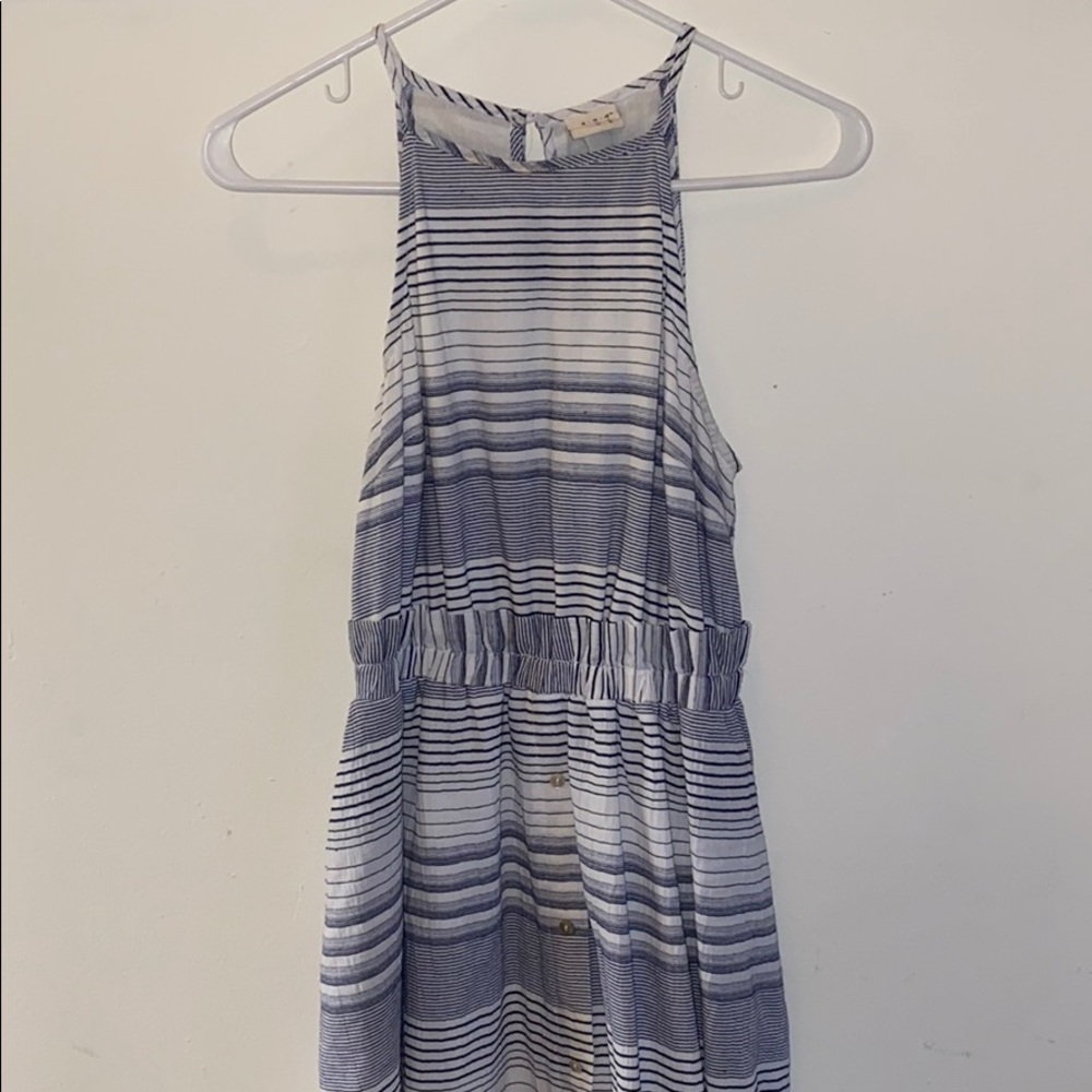 Striped Midi Halter Dress